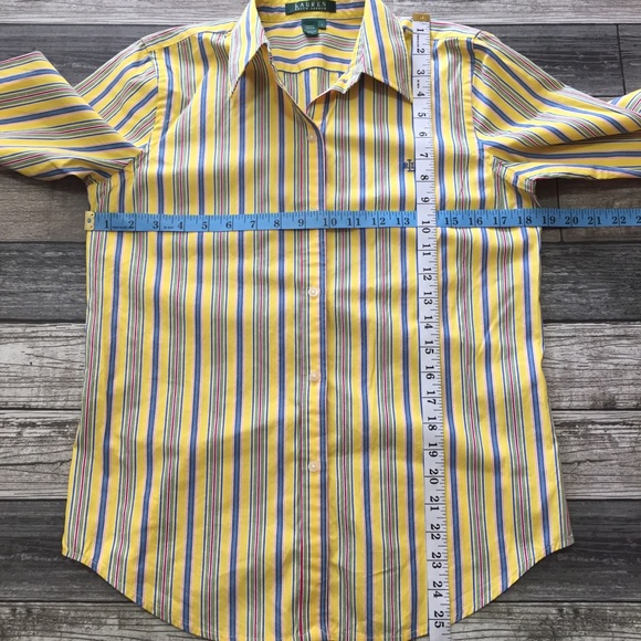 Lauren Ralph Lauren Stripe Button Down Women S - Picture 2 of 7